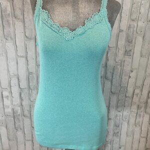 Teal Mossimo Lace Tank Top